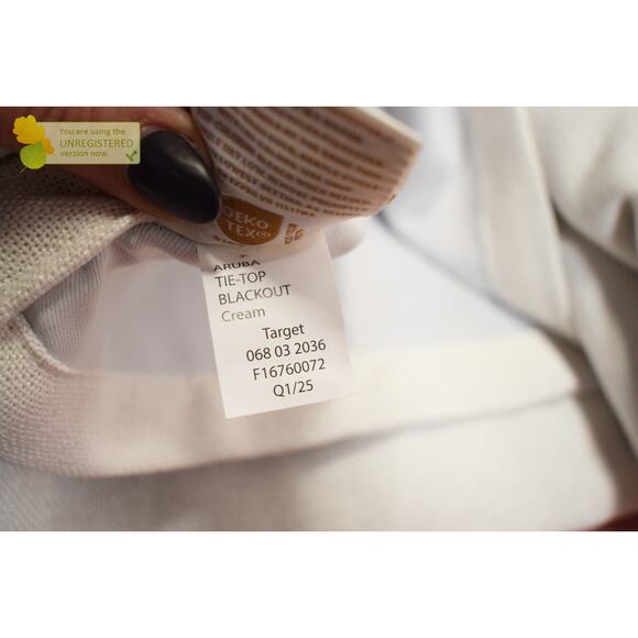 Threshold 50"x63" Blackout Aruba Tie-Top Curtain Panel Off-White 068032036* - Picture 11 of 12